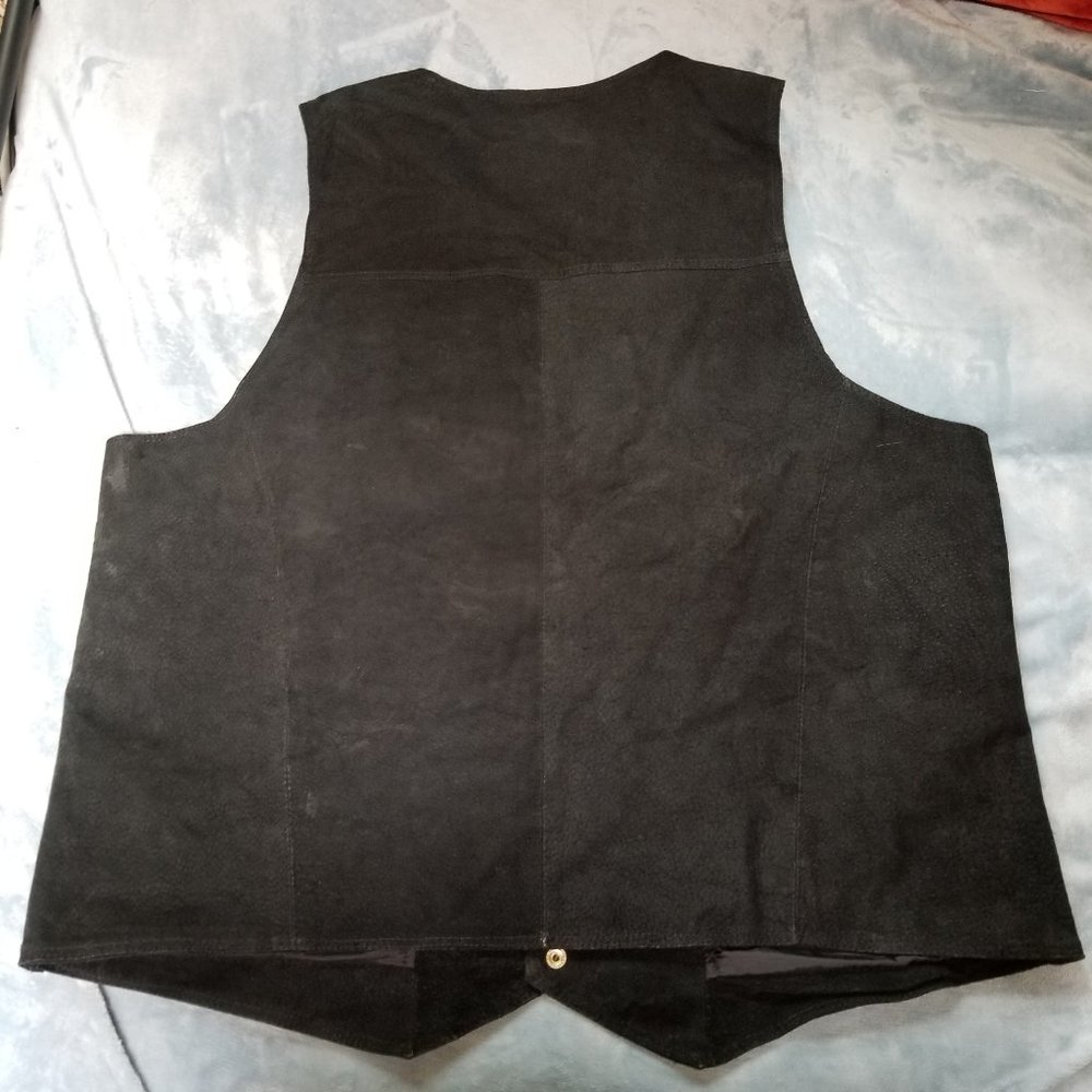 Authentic NRA Gear XXXL Leather Suede Vest Concealed Carry Men's Distressed - Picture 2 of 12